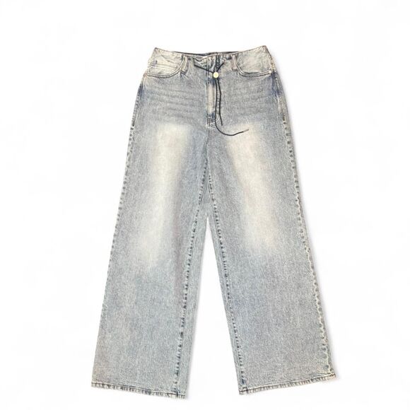 Habitual High Rise Wide Leg Jeans Size 4 / 27 Light Wash Denim NWT Style HFM0180 - Picture 1 of 6